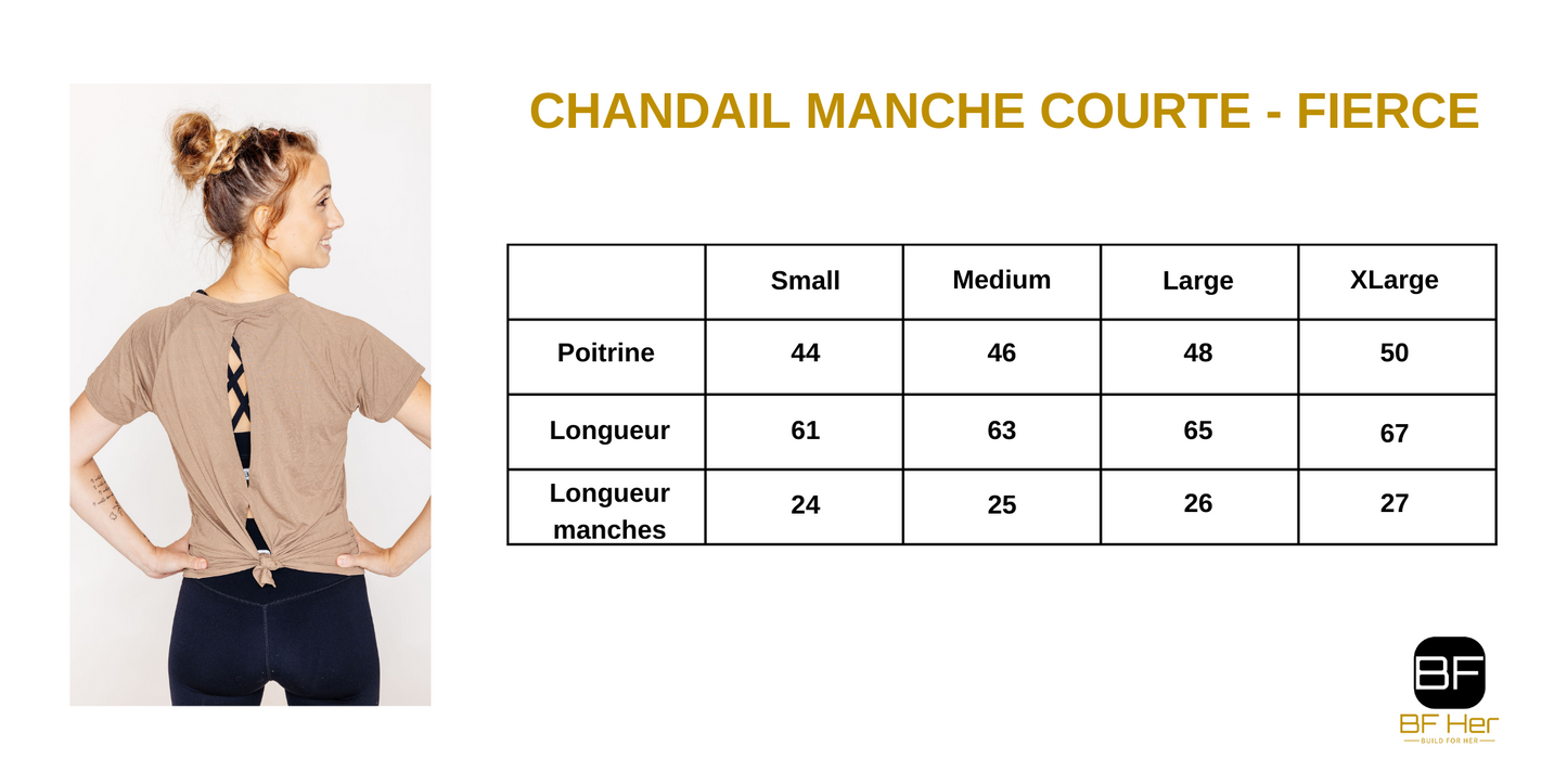 Chandail manches courtes FIERCE - Blanc
