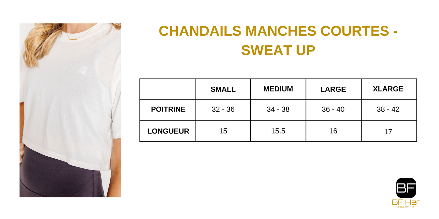 Chandail manches courtes SWEAT UP - Blanc